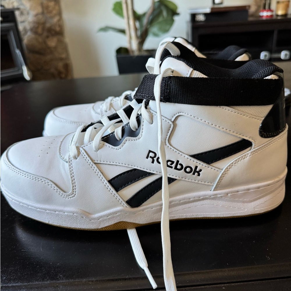 Reebok Work BB4500 Classic White and Black High-Tops Comp Toe